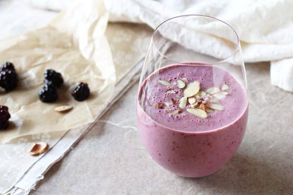 Blackberry Almond Protein Smoothie