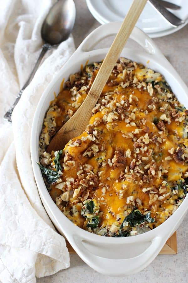 Cheesy Kale and Quinoa Casserole