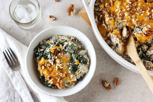 Cheesy Kale and Quinoa Casserole