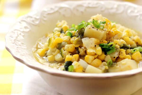 Roasted Poblano Corn Chowder