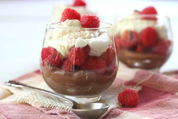 Raw Chocolate Raspberry Cheesecake Parfaits