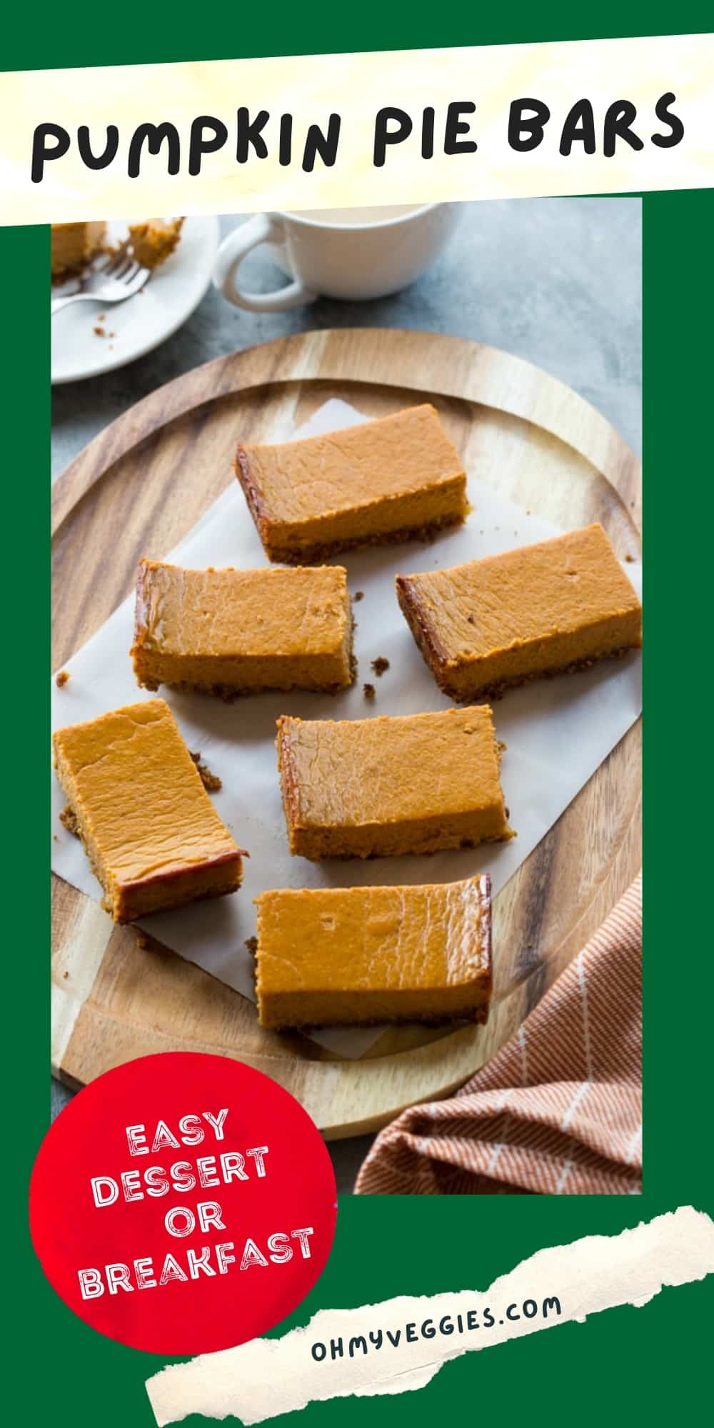 Pumpkin Pie for Breakfast! Easy Pumpkin Breakfast Bars