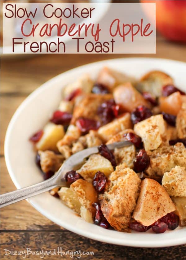 Slow Cooker Cranberry Apple French Toast