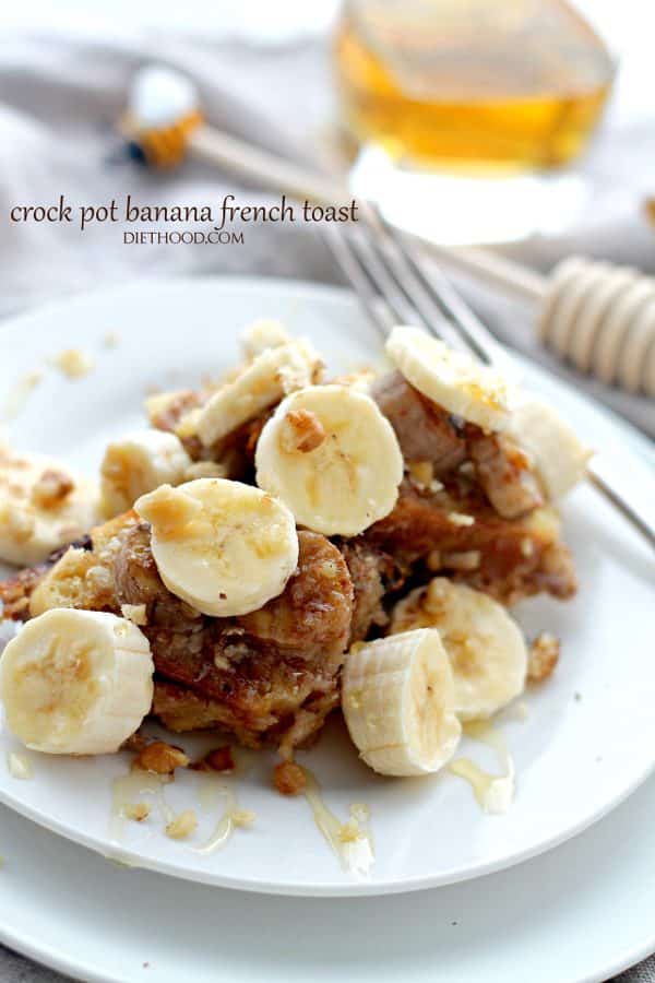 Crockpot Creamy Banana French Toast