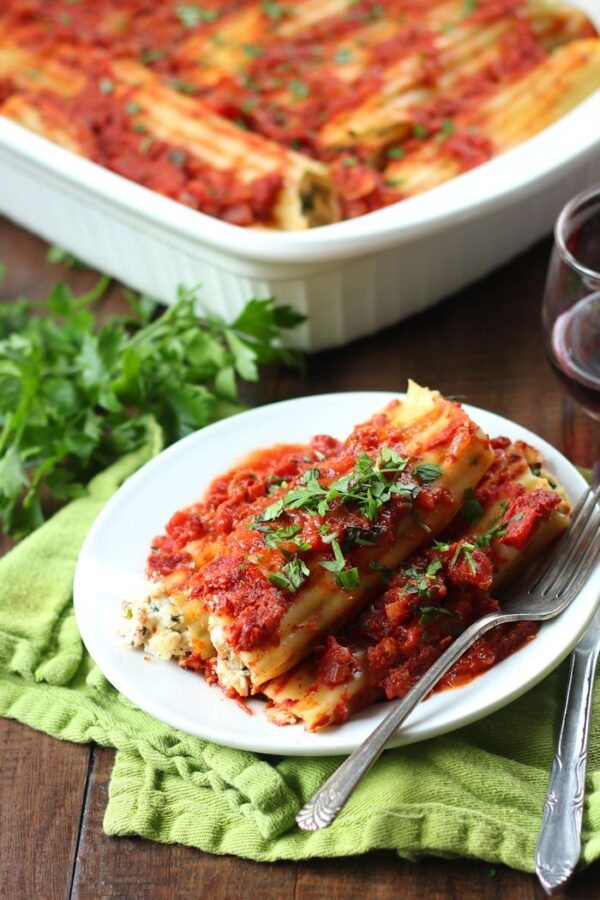 Vegan Baked Manicotti