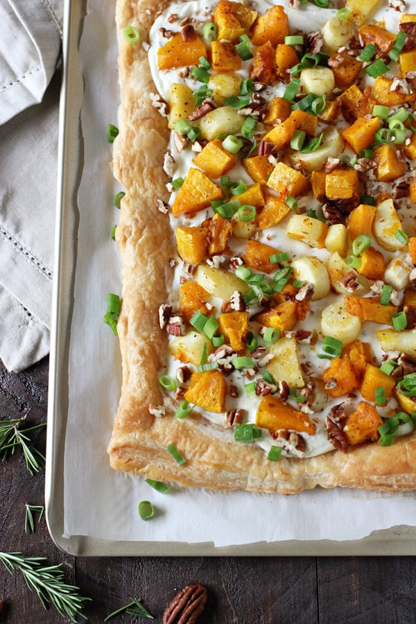 Butternut Squash and Parsnip Tart