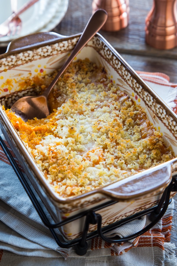 Butternut Squash Casserole with Parmesan-Panko Topping