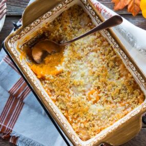 Butternut Squash Casserole with Parmesan-Panko Topping Recipe