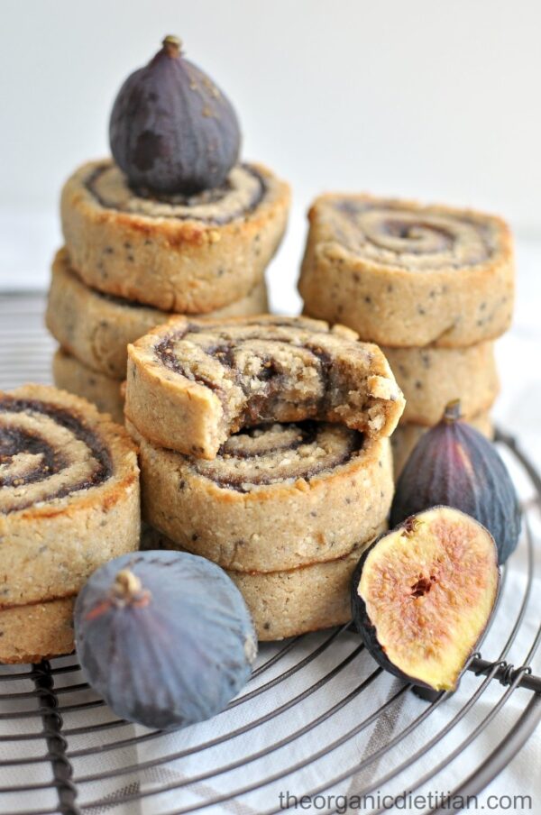 Cashew Flour Fig Pinwheel Cookies