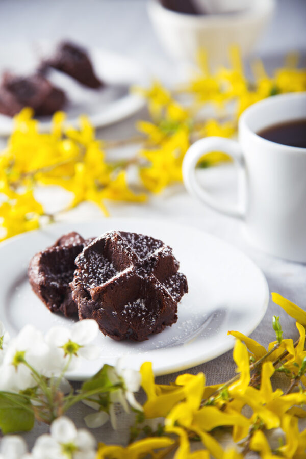 Triple Dark Chocolate Waffle Cookies