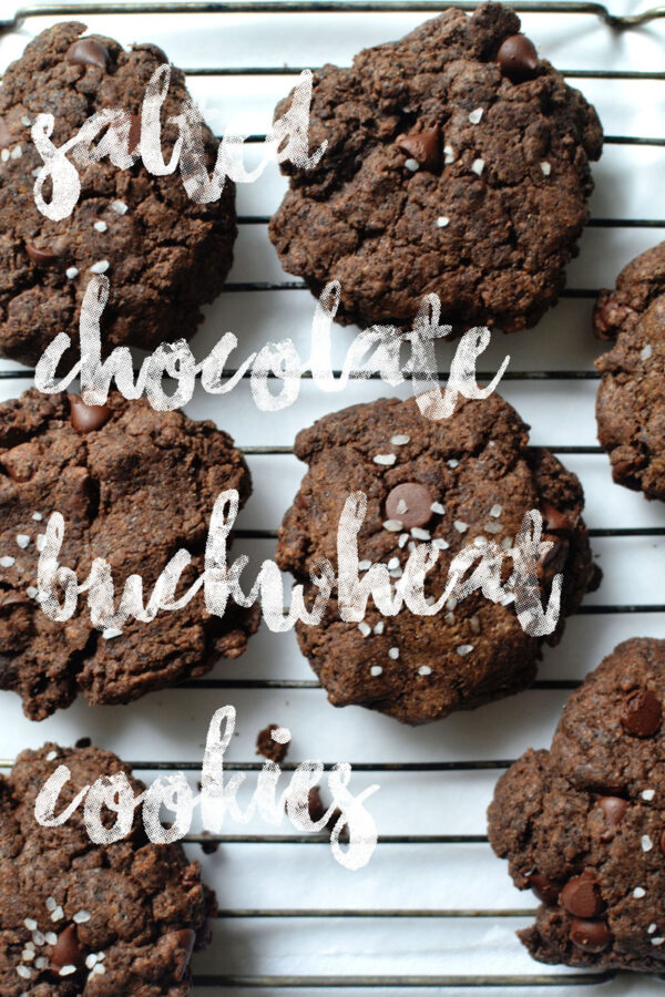 Salted Chocolate Buckwheat Cookies
