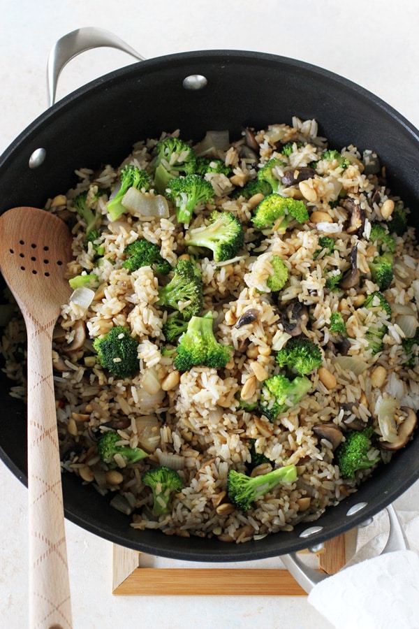 Broccoli and Mushroom Thai Fried Rice