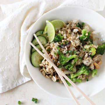 Broccoli and Mushroom Thai Fried Rice