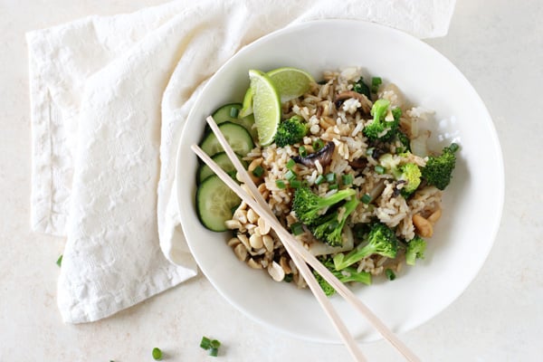 15 Scrumptious Ways to Make Vegetarian Fried Rice: Broccoli and Mushroom Thai Fried Rice