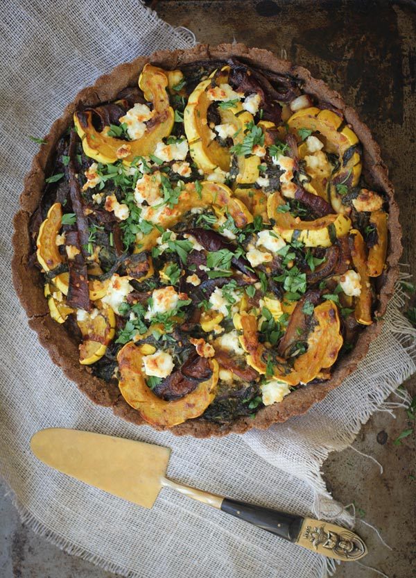 Baby Greens & Delicata Squash Tart