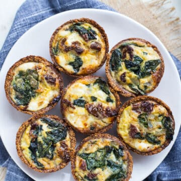 Spinach and Goat Cheese Mini Quiches