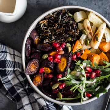 Wild Rice & Roasted Root Vegetable Bowls