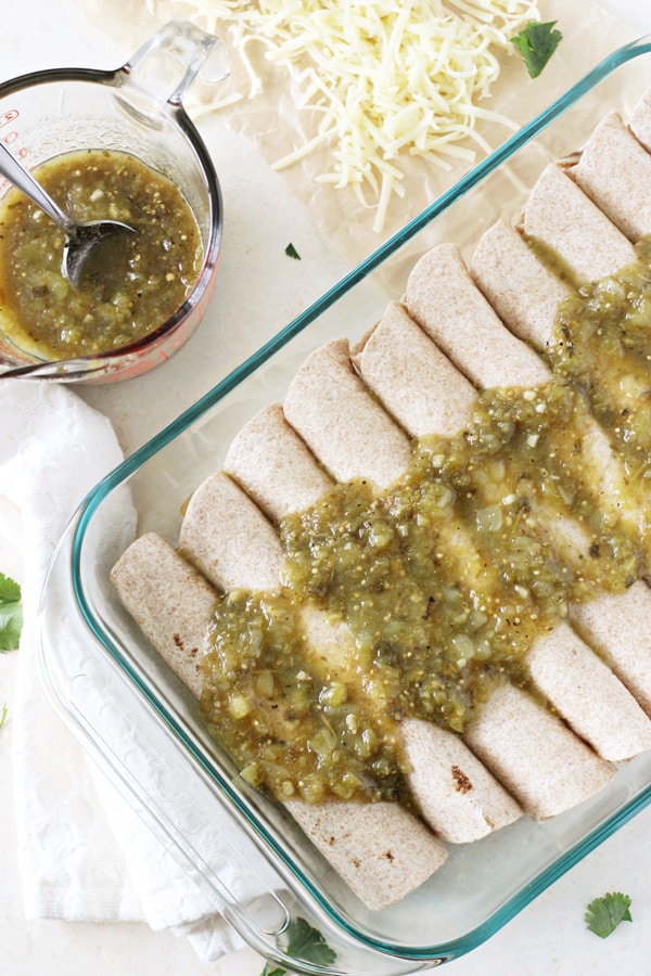 Spinach Mushroom Enchiladas