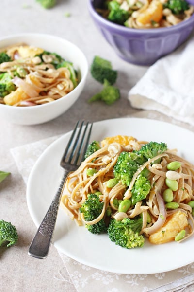 Orange Broccoli Noodle Bowls