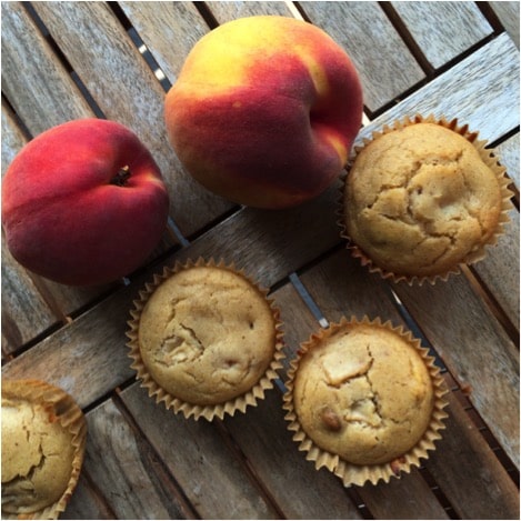 Spiced Peach Muffins