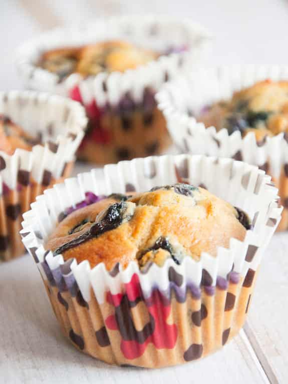 Blueberry Marzipan Muffins