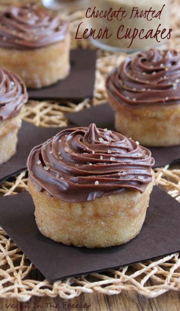 Chocolate Frosted Lemon Cupcakes