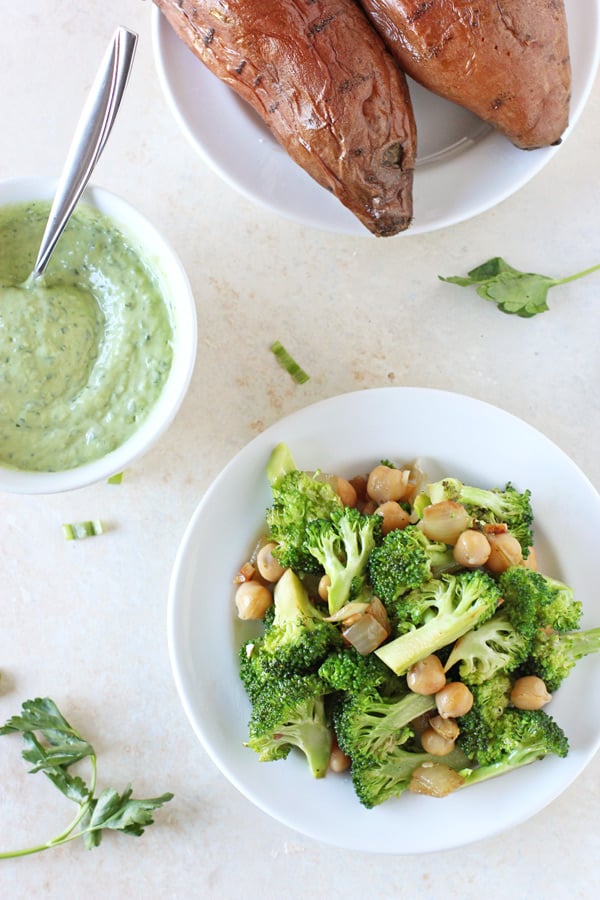 Green Goddess Baked Potatoes