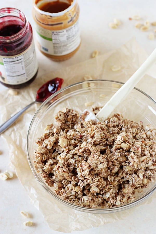 Peanut Butter & Jelly Granola Bars