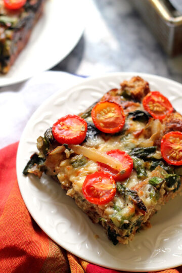 Spring Vegetable Strata From OhMyVeggies.com