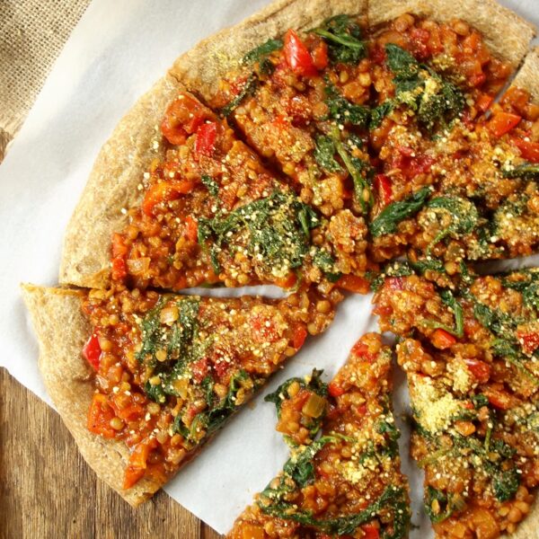 Spinach Lentil Tomato Pie