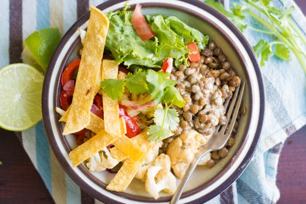 Lentil Taco Bowls