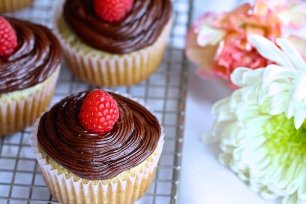 Raspberry Vodka Cupcakes