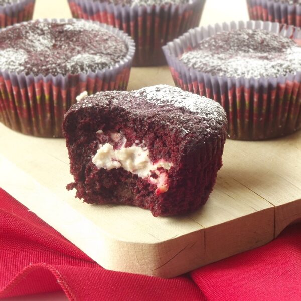 Cheesecake-Stuffed Red Velvet Cupcakes