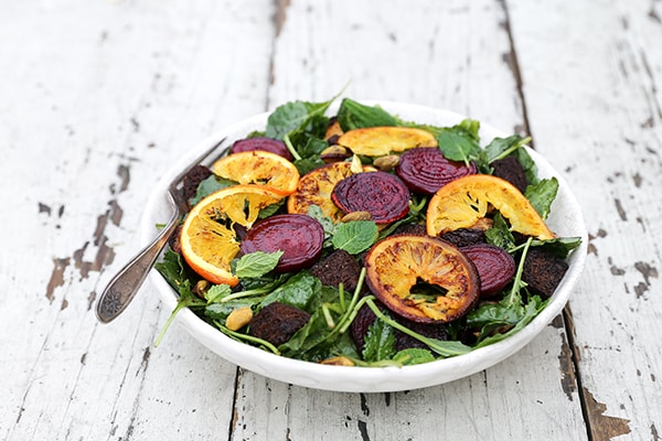 Roasted Beet and Orange Panzanella Salad