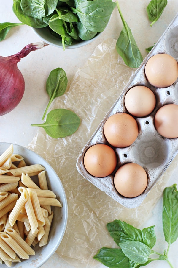 Mediterranean Pasta Frittata