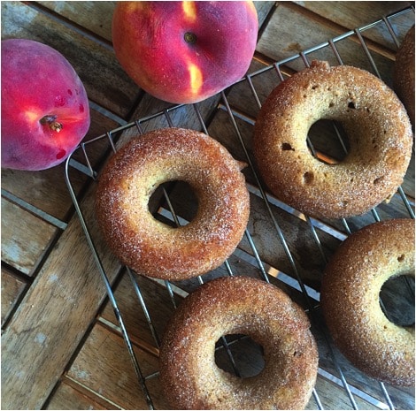 Roasted Peach Donuts
