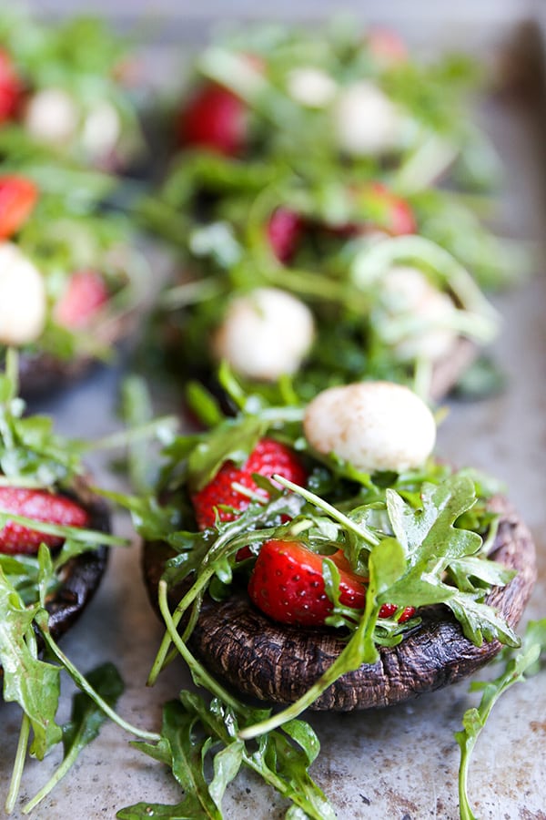 Caprese Salad Stuffed Portabella Mushrooms