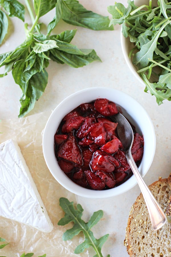 Roasted Strawberry and Brie Grilled Cheese