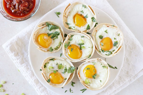 Huevos Rancheros Tortilla Breakfast Cups