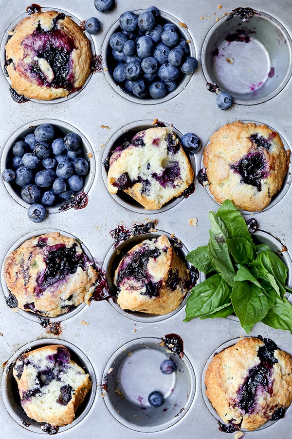 Blueberry-Basil Muffins