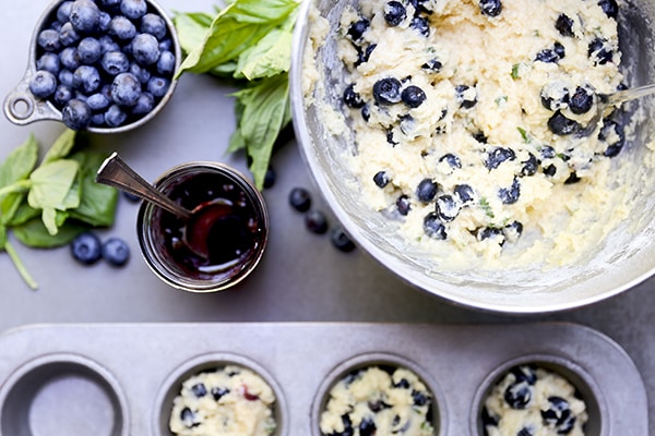Blueberry-Basil Muffins