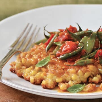 Corn Fritters with Summer Bean Ragout Recipe