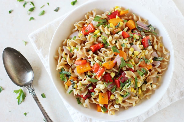 Bell Pepper and Corn Pasta Salad