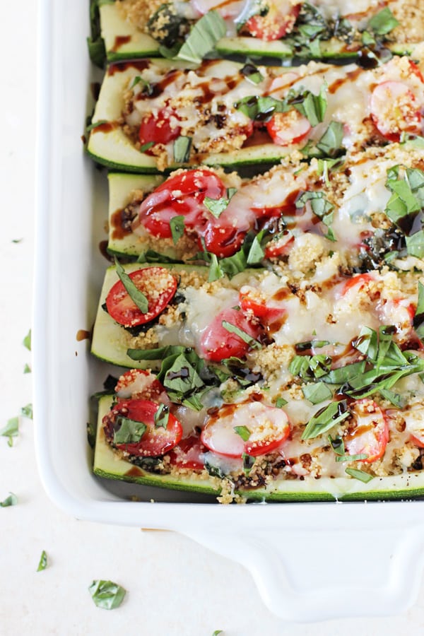 Caprese Stuffed Zucchini