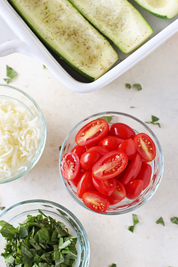 Caprese Stuffed Zucchini