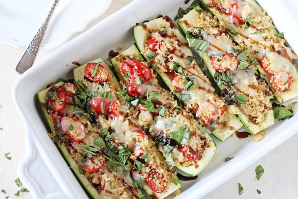 Caprese Stuffed Zucchini