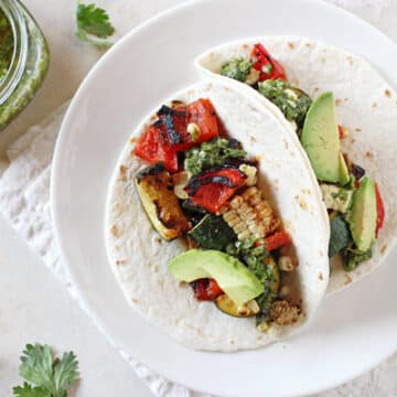 Grilled Veggie Tacos with Chimichurri Recipe