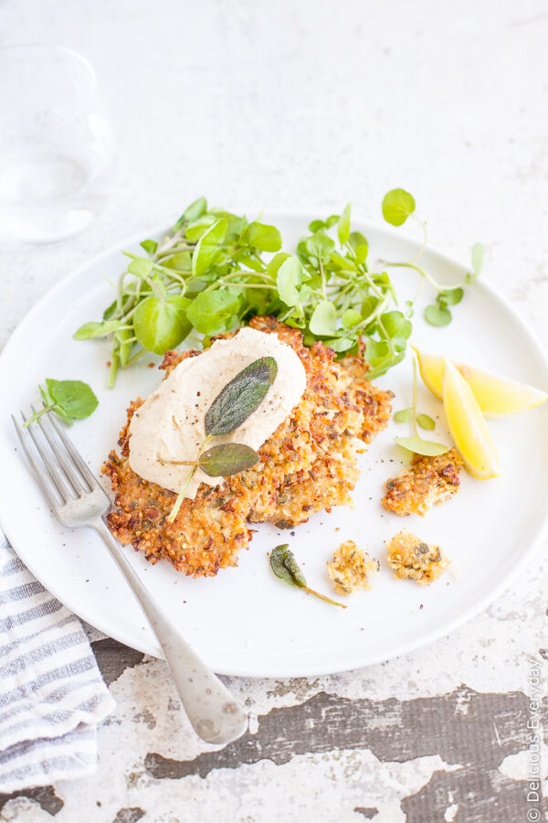 Cauliflower, Sage and Quinoa Fritters