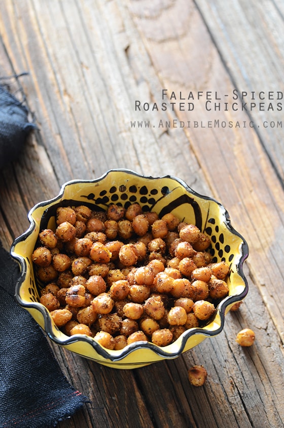 Falafel Spiced Roasted Chickpeas