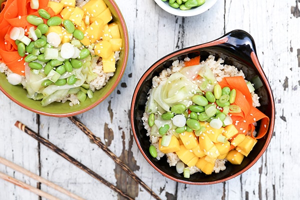 mango sushi bowls quick pickled vegetables3 1